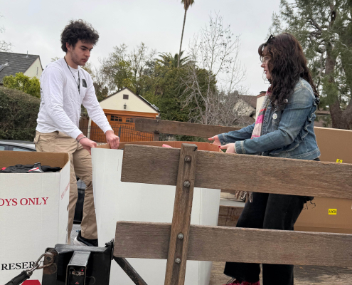 Unloading Boxes for Altadena School